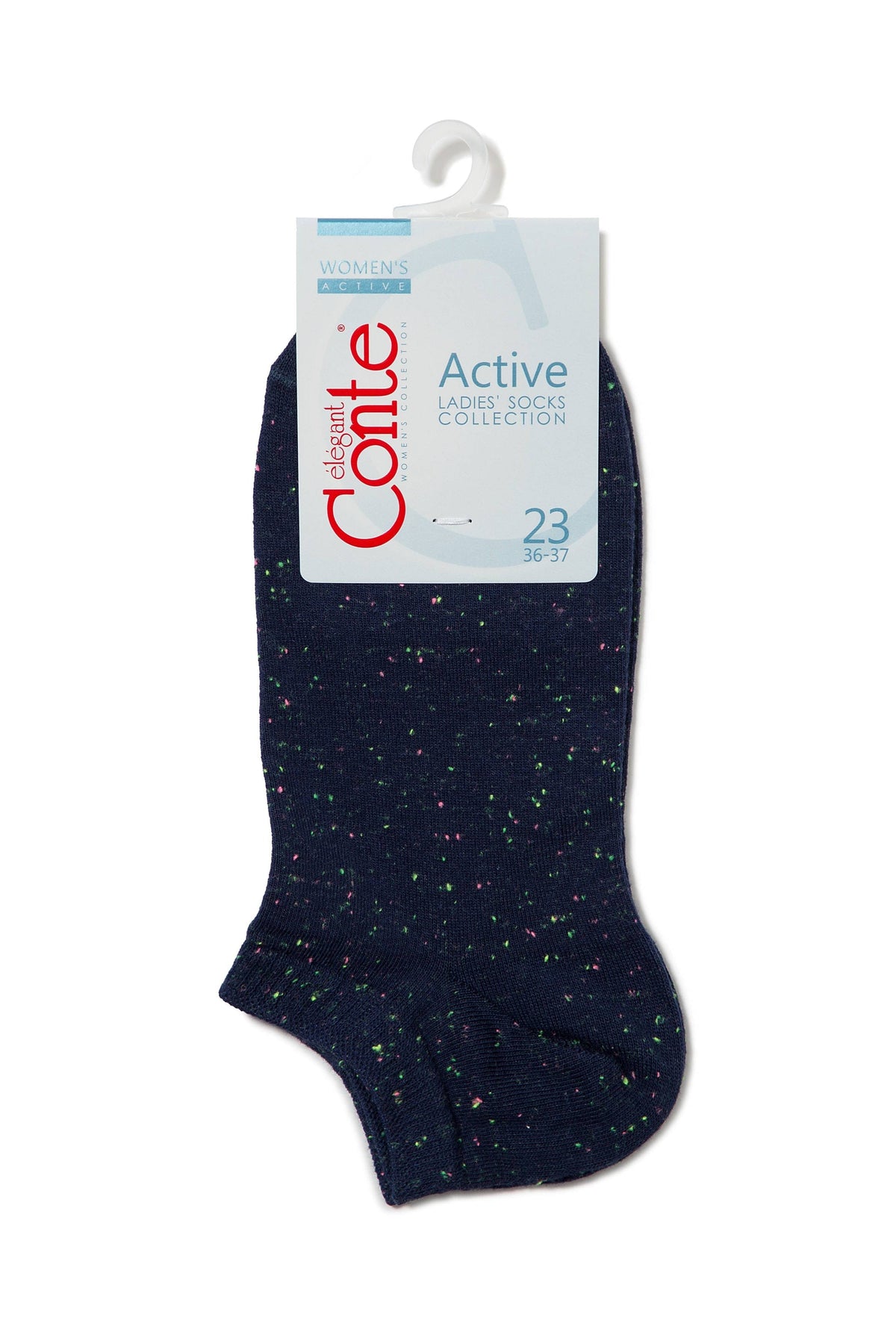 Cotton Ankle Socks Conte Active - 085 Knitted Colorful Pixels - A-1 Thread Vault