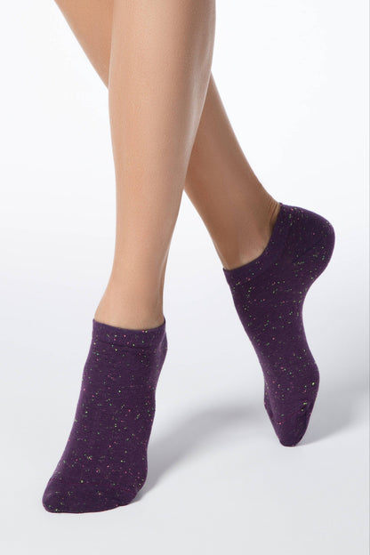 Cotton Ankle Socks Conte Active - 085 Knitted Colorful Pixels - A-1 Thread Vault