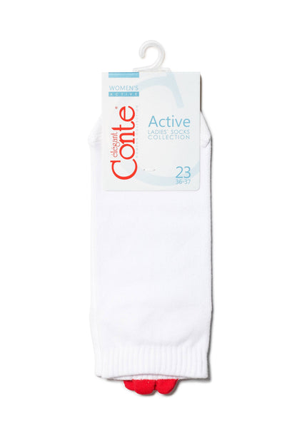 Cotton Ankle Socks Conte Active - 221 Picot Heart - A-1 Thread Vault