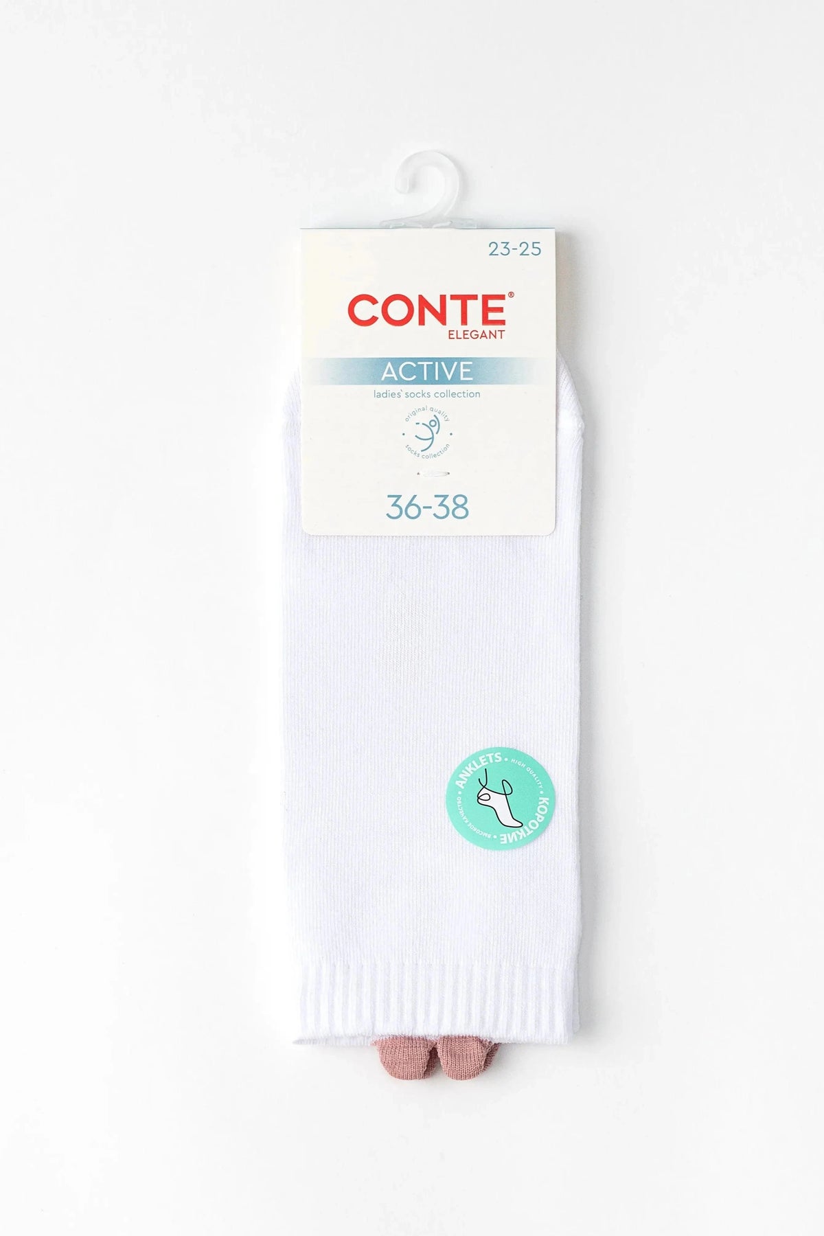 Cotton Ankle Socks Conte Active - 221 Picot Heart - A-1 Thread Vault
