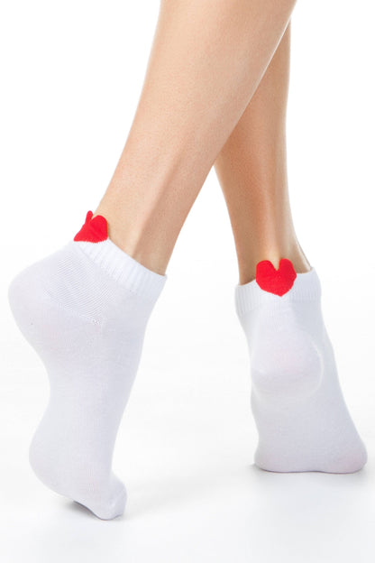 Cotton Ankle Socks Conte Active - 221 Picot Heart - A-1 Thread Vault