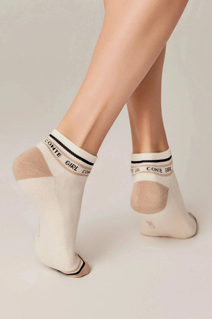 Cotton Ankle Socks Conte Active 572 - Terry Foot - A-1 Thread Vault