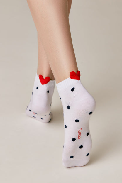 Cotton Ankle Socks Conte Active - Polka Dots 222 - A-1 Thread Vault