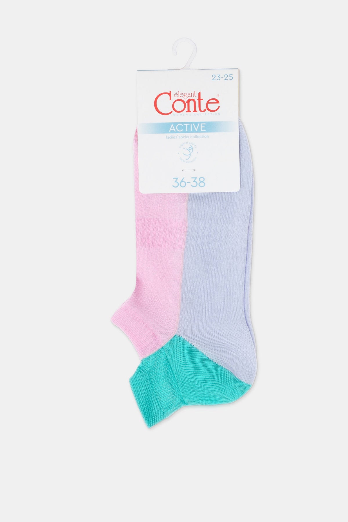 Cotton Ankle Socks Conte Active - With a "Tongue" 393 - A-1 Thread Vault