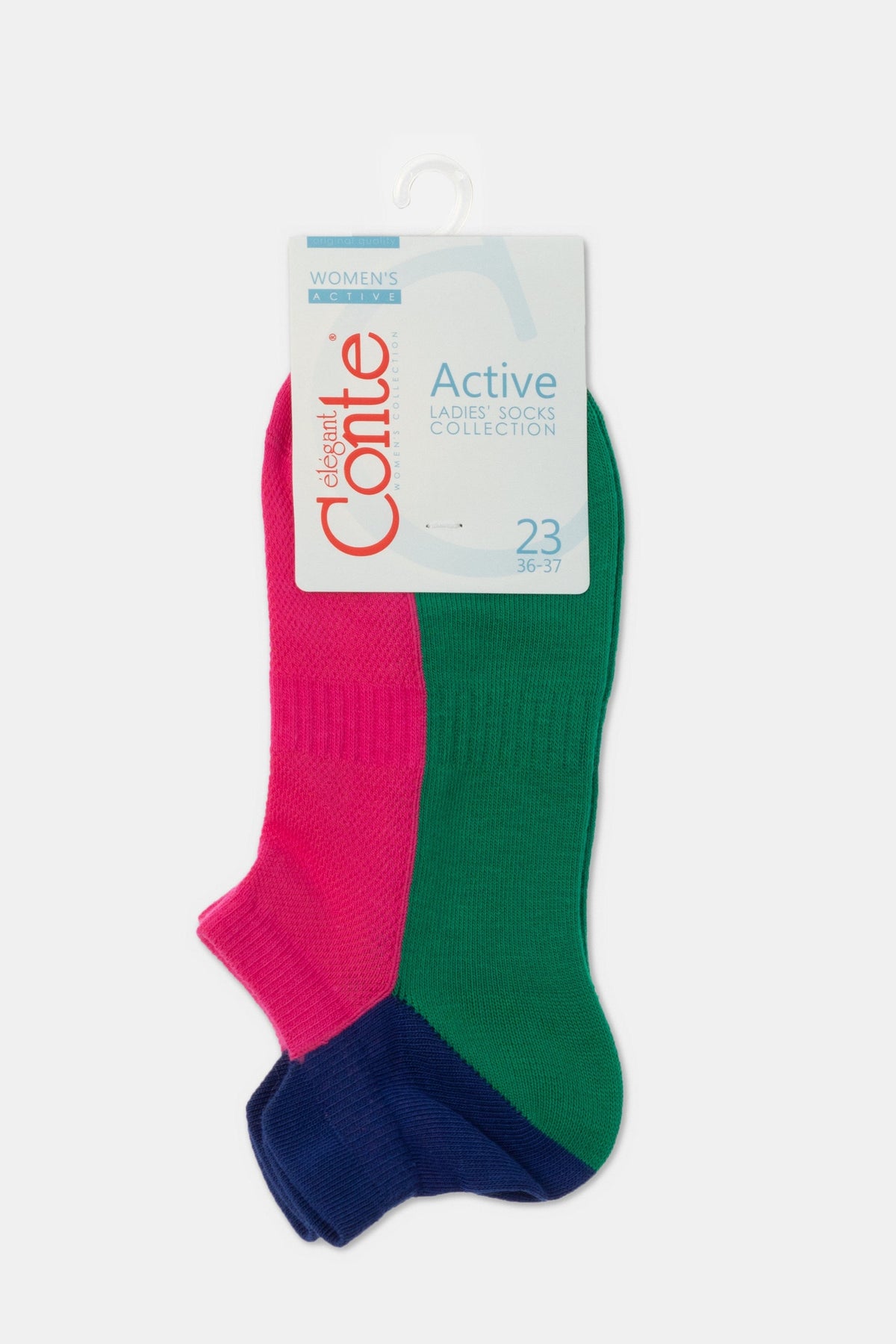 Cotton Ankle Socks Conte Active - With a "Tongue" 393 - A-1 Thread Vault
