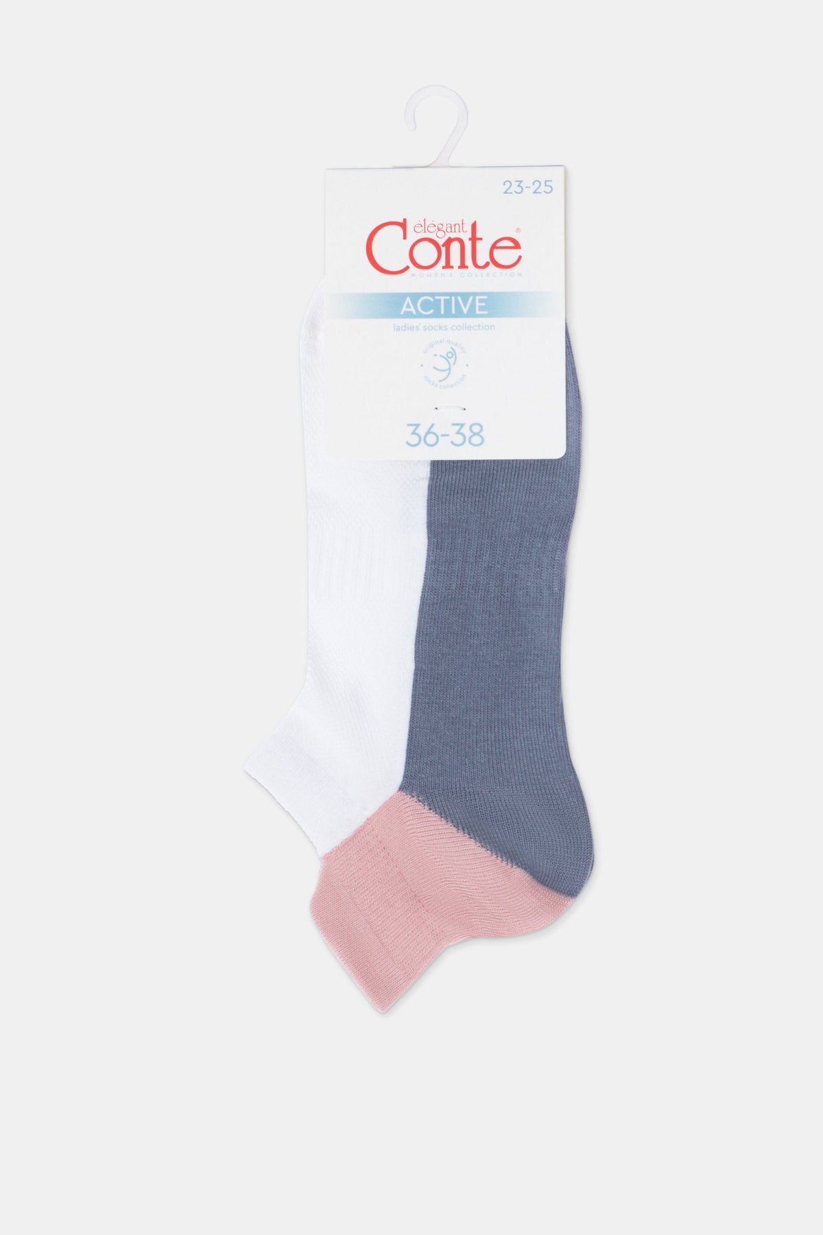 Cotton Ankle Socks Conte Active - With a "Tongue" 393 - A-1 Thread Vault