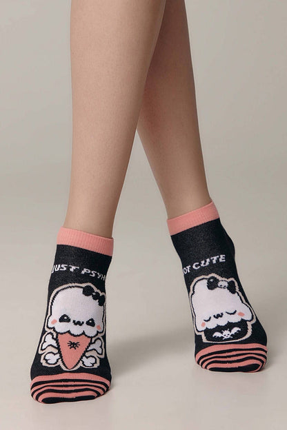 Cotton Ankle Socks Conte Happy 358 - Cute - A-1 Thread Vault