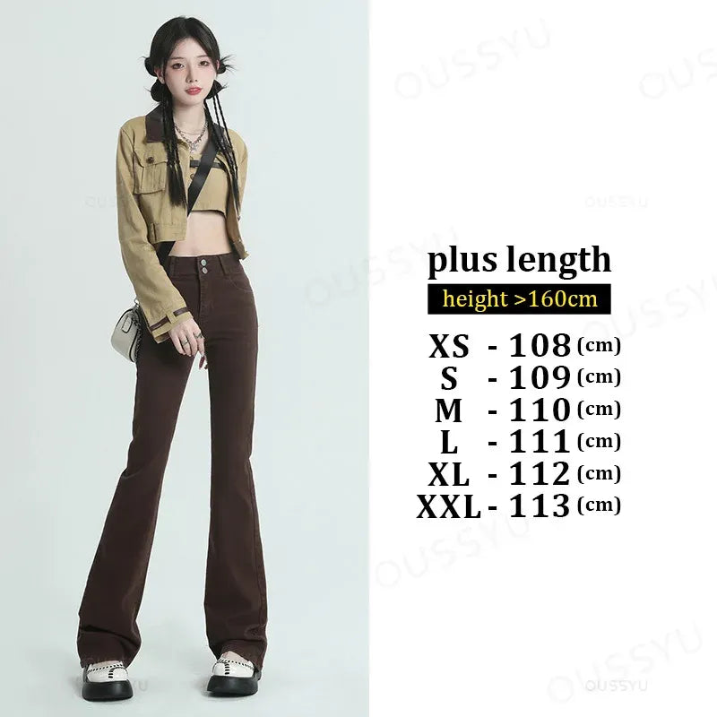 Cotton Denim Flared Pants