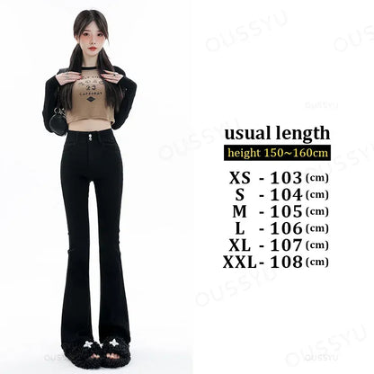 Cotton Denim Flared Pants