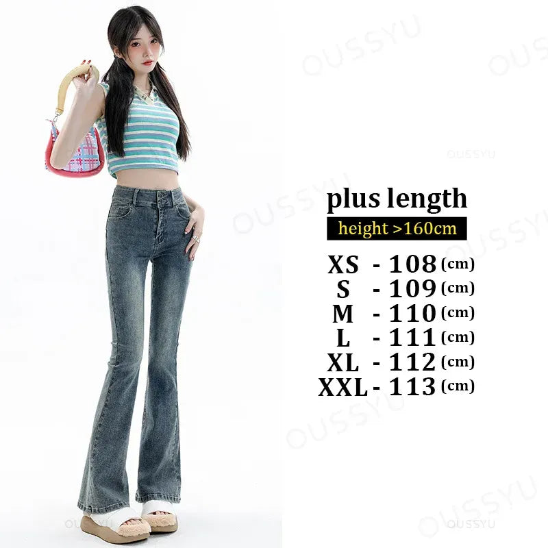 Cotton Denim Flared Pants