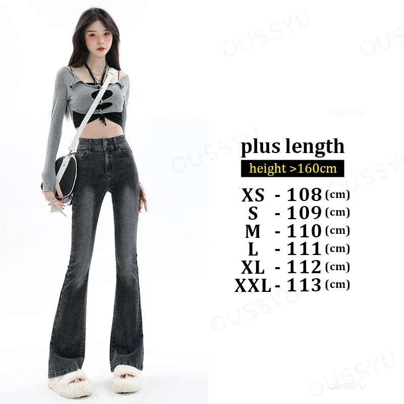 Cotton Denim Flared Pants