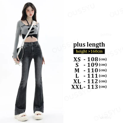Cotton Denim Flared Pants
