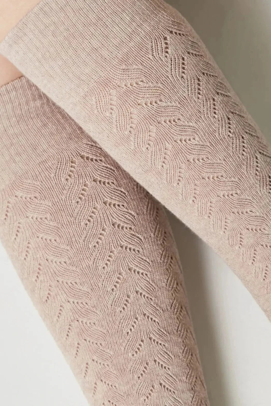 Cotton Knee Highs Conte Classic 010 - Cotton Blend and Knitted Pattern - A-1 Thread Vault