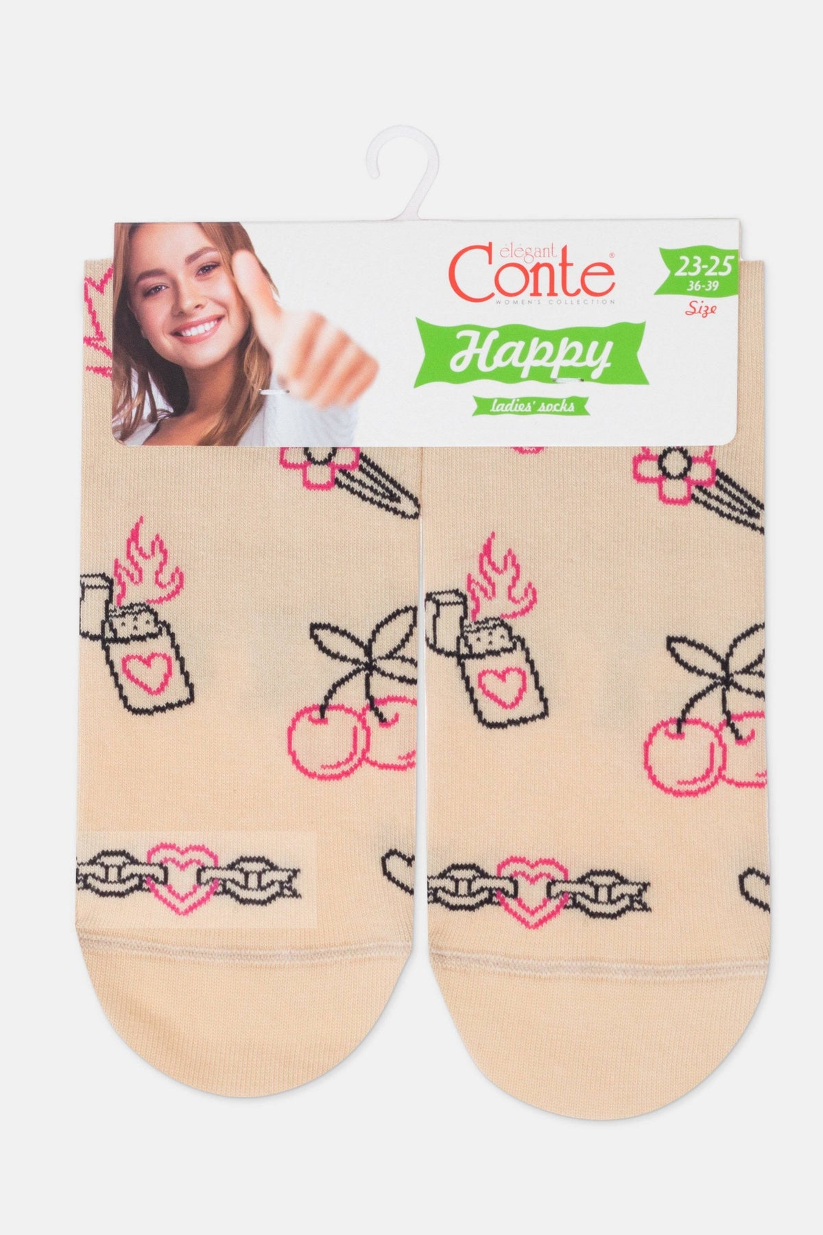 Cotton Socks Conte Happy 605 - Baby Love - A-1 Thread Vault