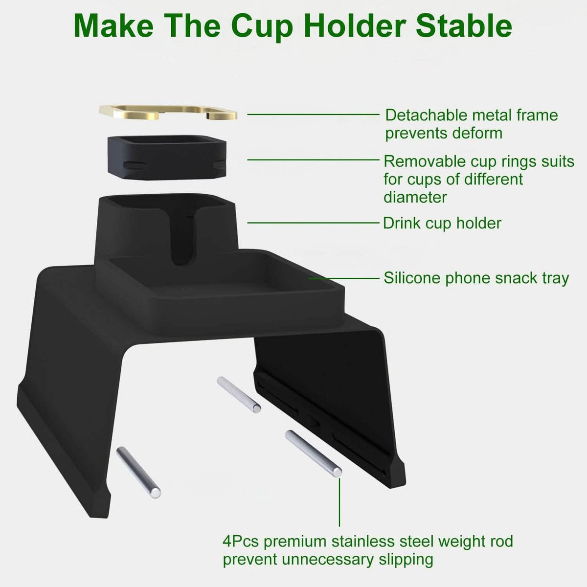 Couch Arm Cup Holder Tray Anti-spill Anti-slip Silicone Armrest Remote Snack Organizer - A-1 Thread Vault