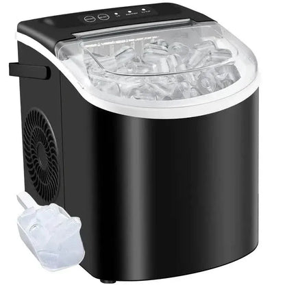 Countertop Portable Ice Maker – 26lb/24h, 9 Cubes/6min, Black - A-1 Thread Vault