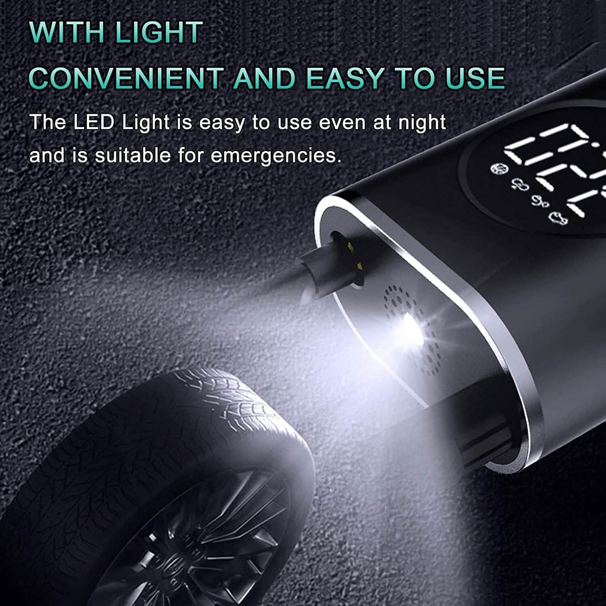 Cpplia Wireless Air Pump Digital Tire Pressure Detection LED Tire Inflator - A-1 Thread Vault