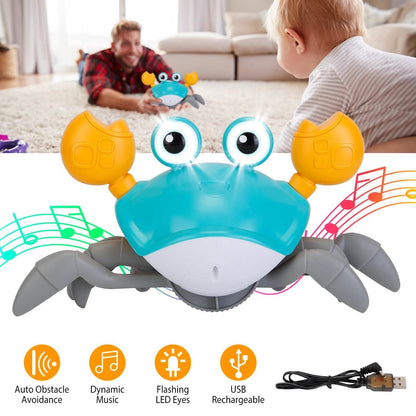 Crawling Crab Baby Toy with Music and LED Light - A-1 Thread Vault