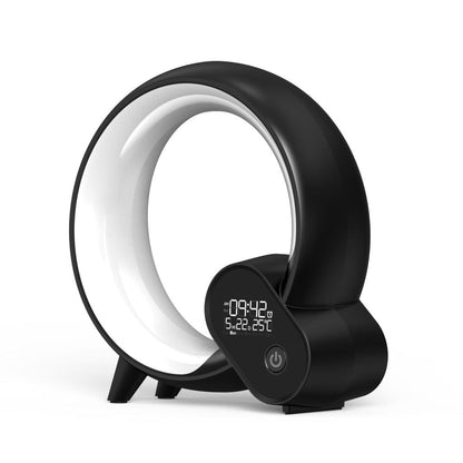 Creative Q Light Analog Sunrise Digital Display Alarm Clock Bluetooth Audio Intelligent Wake-up Q Colorful Atmosphere Light - A-1 Thread Vault
