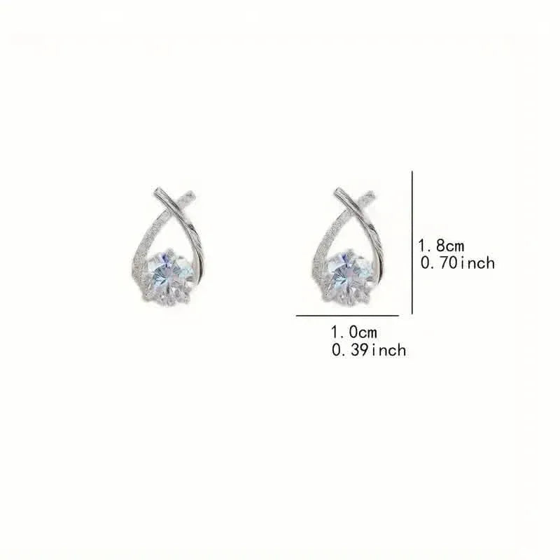 Creatively Designed Cross Earrings With Sparkling Zirconia for Women - A-1 Thread Vault