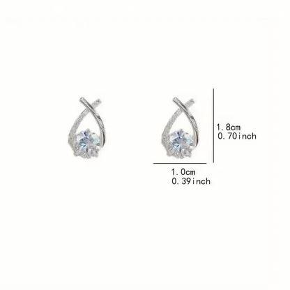 Creatively Designed Cross Earrings With Sparkling Zirconia for Women - A-1 Thread Vault