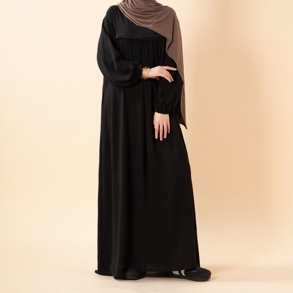 Crepe Abaya with Secure Pockets for Umrah (MA386) - A-1 Thread Vault