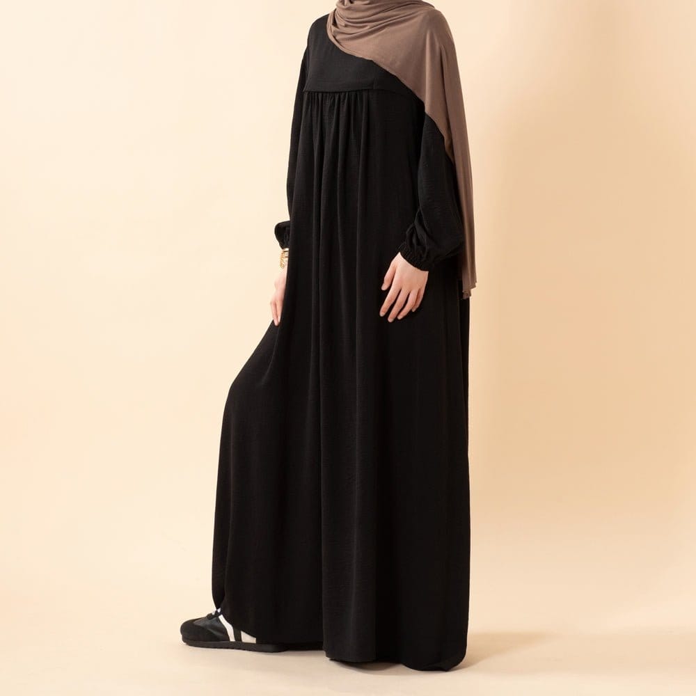Crepe Abaya with Secure Pockets for Umrah (MA386) - A-1 Thread Vault