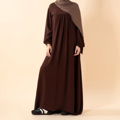 Crepe Abaya with Secure Pockets for Umrah (MA386) - A-1 Thread Vault