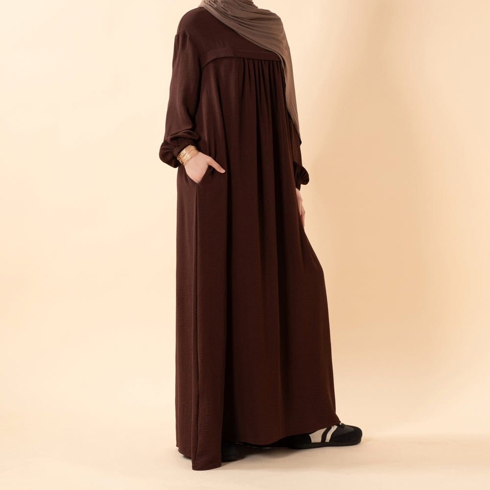 Crepe Abaya with Secure Pockets for Umrah (MA386) - A-1 Thread Vault