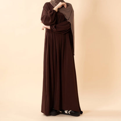 Crepe Abaya with Secure Pockets for Umrah (MA386) - A-1 Thread Vault