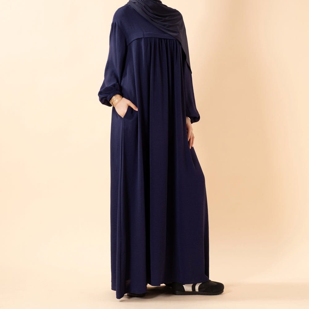 Crepe Abaya with Secure Pockets for Umrah (MA386) - A-1 Thread Vault