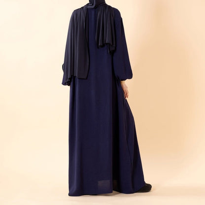 Crepe Abaya with Secure Pockets for Umrah (MA386) - A-1 Thread Vault