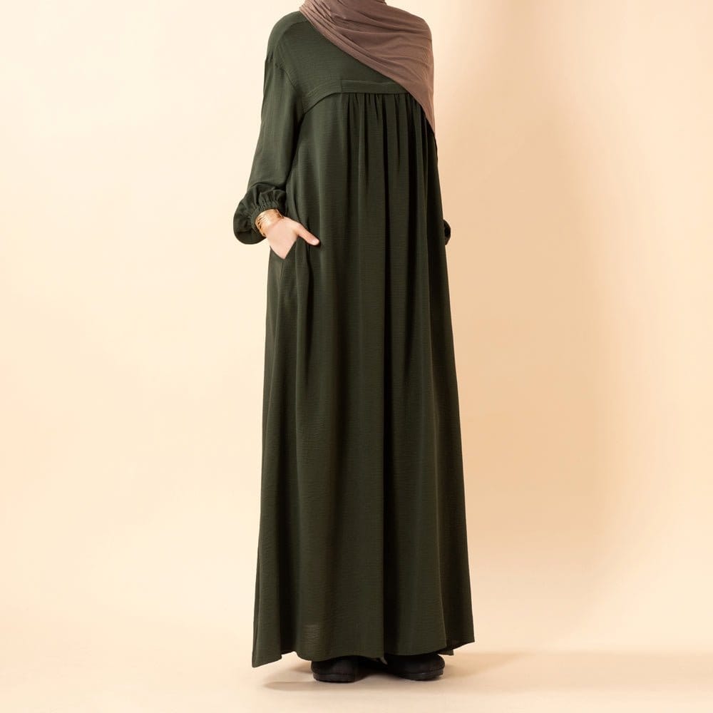 Crepe Abaya with Secure Pockets for Umrah (MA386) - A-1 Thread Vault