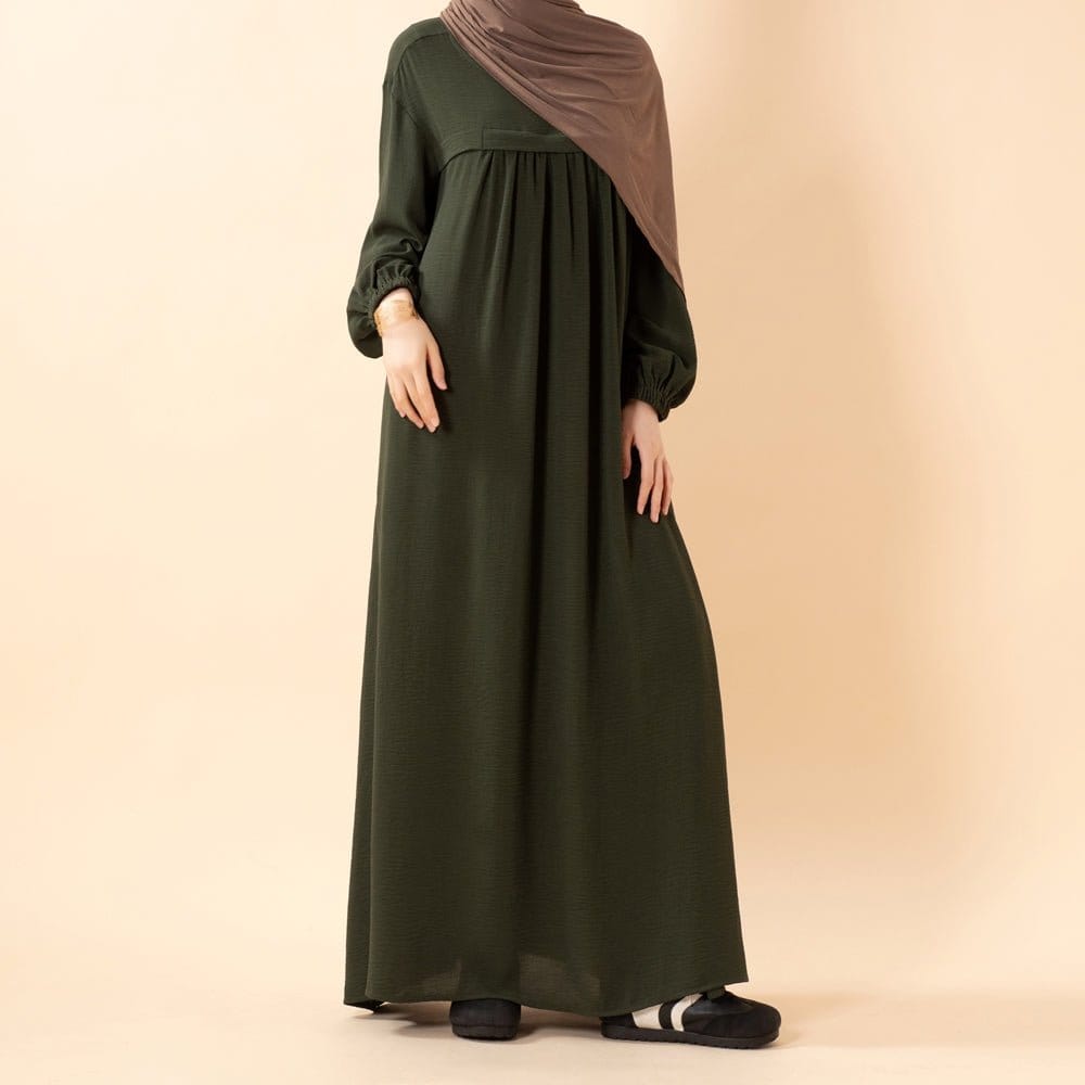 Crepe Abaya with Secure Pockets for Umrah (MA386) - A-1 Thread Vault