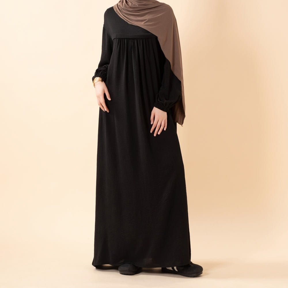 Crepe Abaya with Secure Pockets for Umrah (MA386) - A-1 Thread Vault