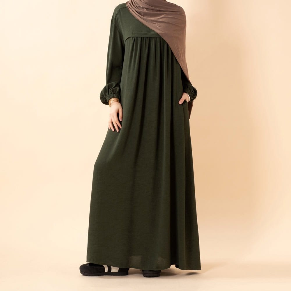 Crepe Abaya with Secure Pockets for Umrah (MA386) - A-1 Thread Vault