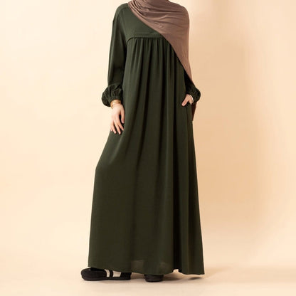 Crepe Abaya with Secure Pockets for Umrah (MA386) - A-1 Thread Vault