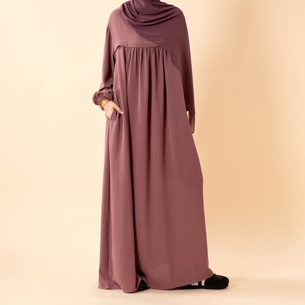 Crepe Abaya with Secure Pockets for Umrah (MA386) - A-1 Thread Vault