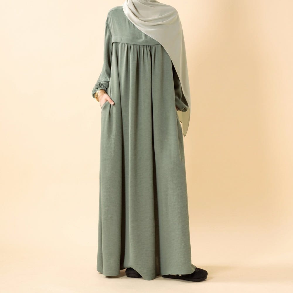 Crepe Abaya with Secure Pockets for Umrah (MA386) - A-1 Thread Vault