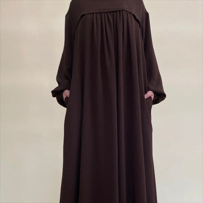 Crepe Abaya with Secure Pockets for Umrah VIP Exclusive Access (MAVIP386) - A-1 Thread Vault