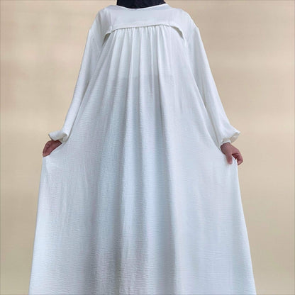 Crepe Abaya with Secure Pockets for Umrah VIP Exclusive Access (MAVIP386) - A-1 Thread Vault