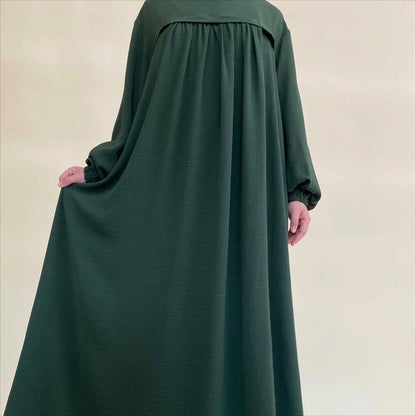 Crepe Abaya with Secure Pockets for Umrah VIP Exclusive Access (MAVIP386) - A-1 Thread Vault