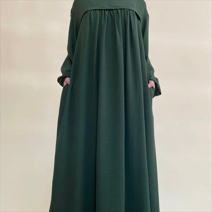 Crepe Abaya with Secure Pockets for Umrah VIP Exclusive Access (MAVIP386) - A-1 Thread Vault