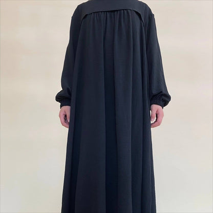 Crepe Abaya with Secure Pockets for Umrah VIP Exclusive Access (MAVIP386) - A-1 Thread Vault