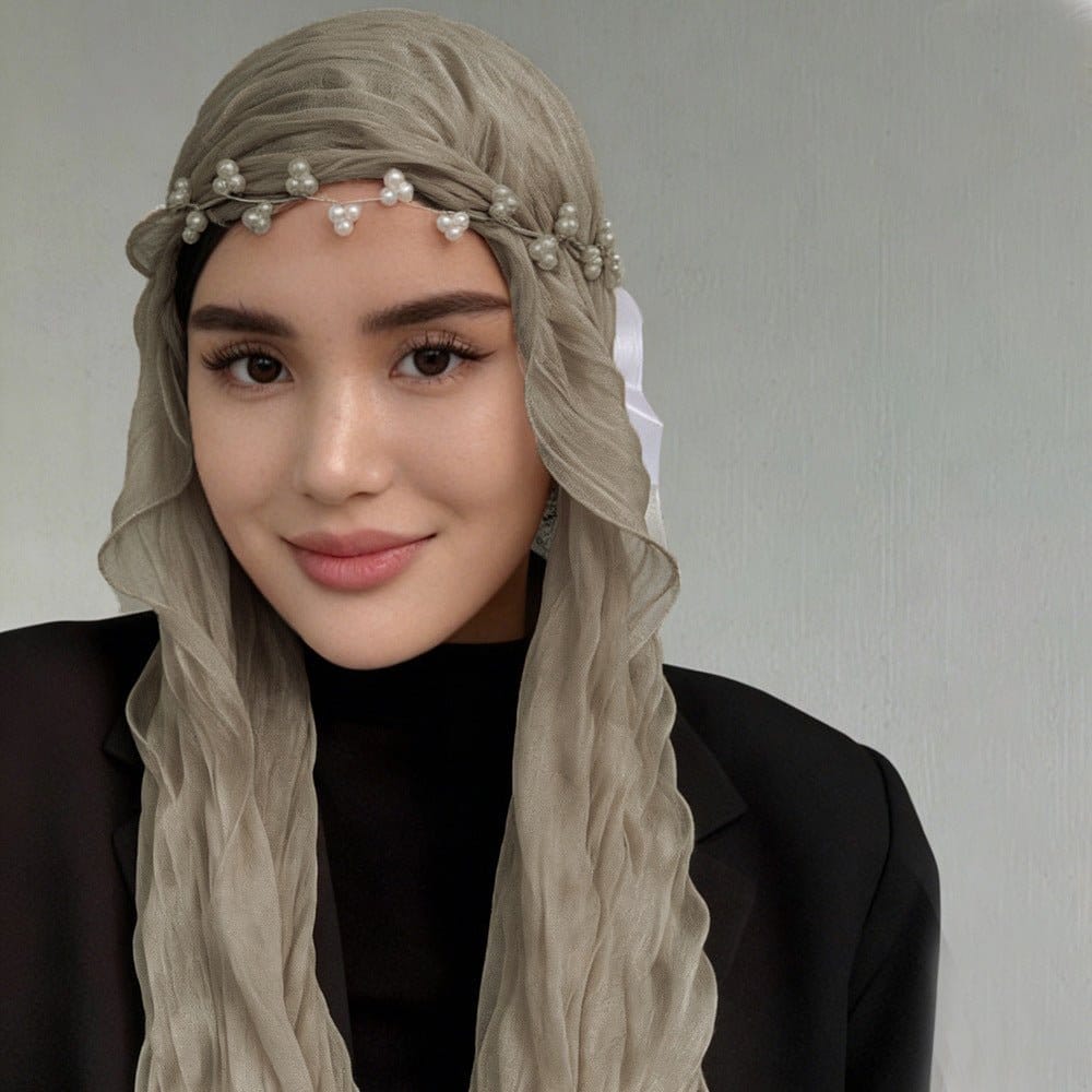 Crinkle Shimmer Hijab(MH228) - A-1 Thread Vault