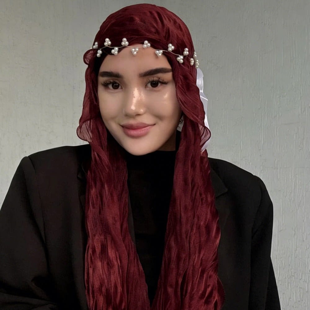 Crinkle Shimmer Hijab(MH228) - A-1 Thread Vault