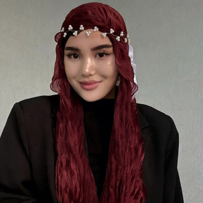 Crinkle Shimmer Hijab(MH228) - A-1 Thread Vault