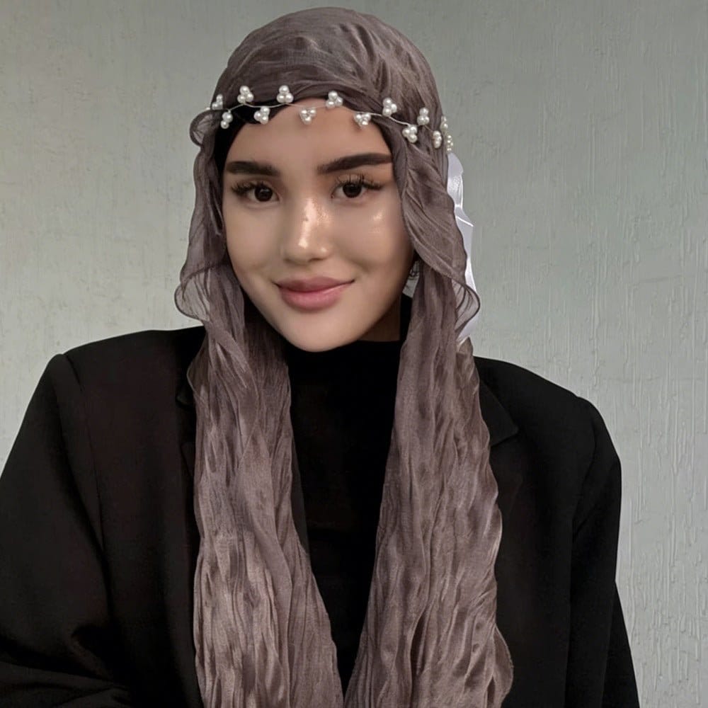 Crinkle Shimmer Hijab(MH228) - A-1 Thread Vault