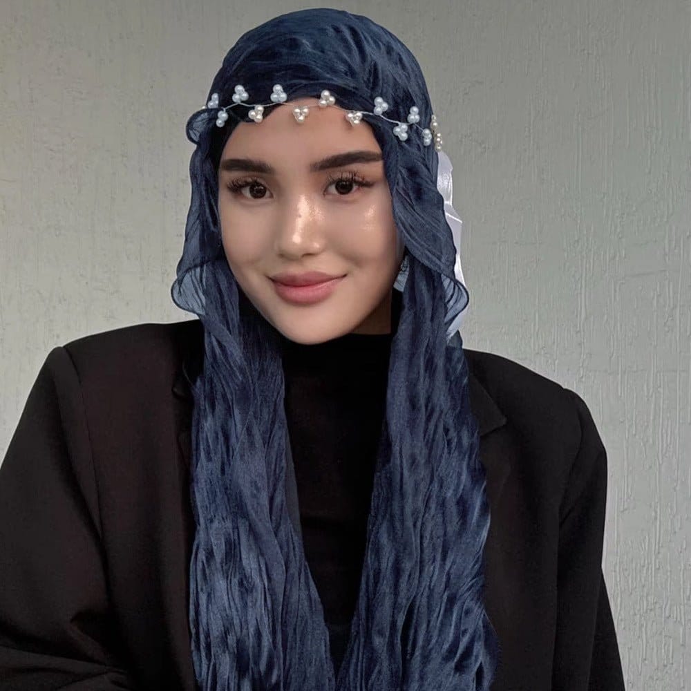 Crinkle Shimmer Hijab(MH228) - A-1 Thread Vault