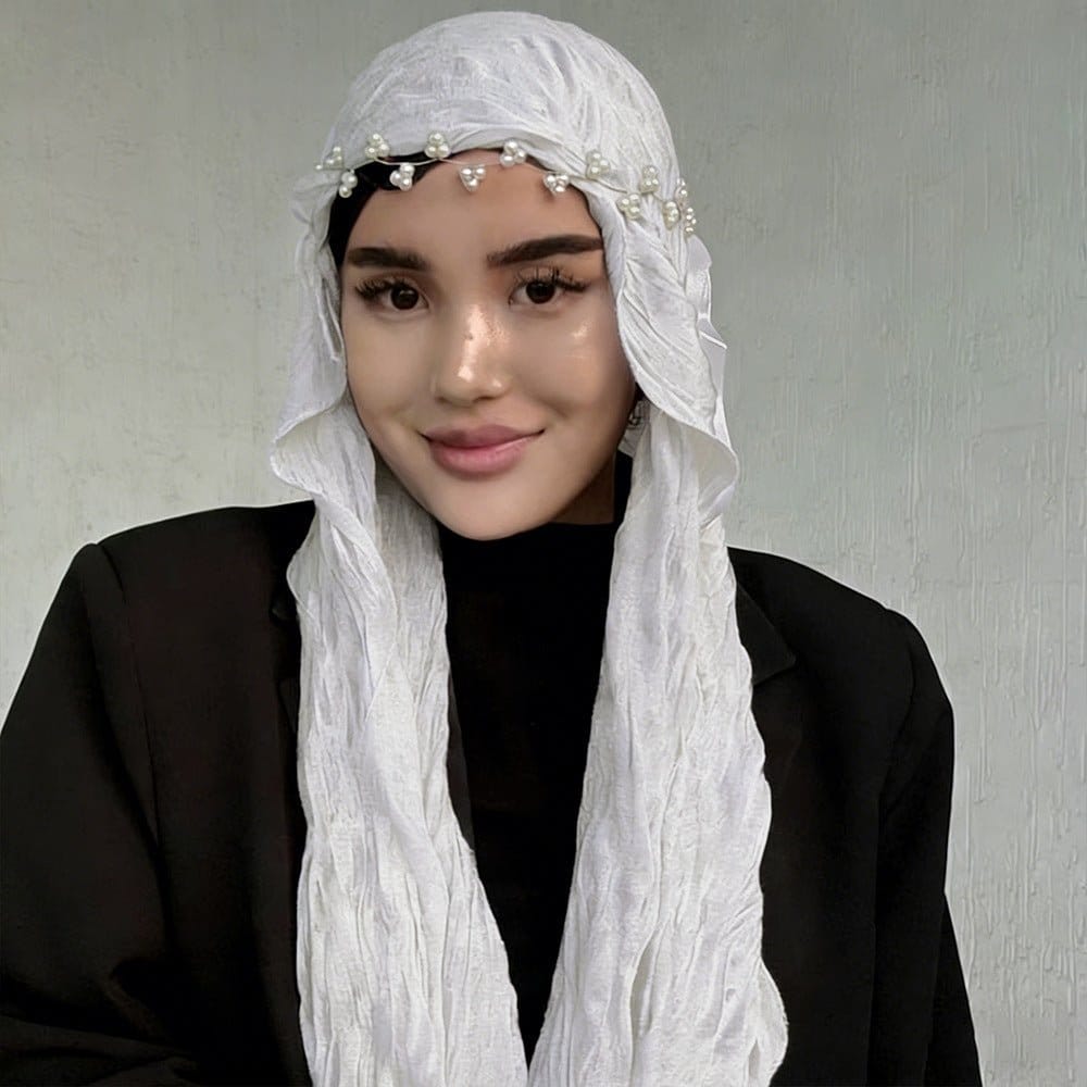 Crinkle Shimmer Hijab(MH228) - A-1 Thread Vault